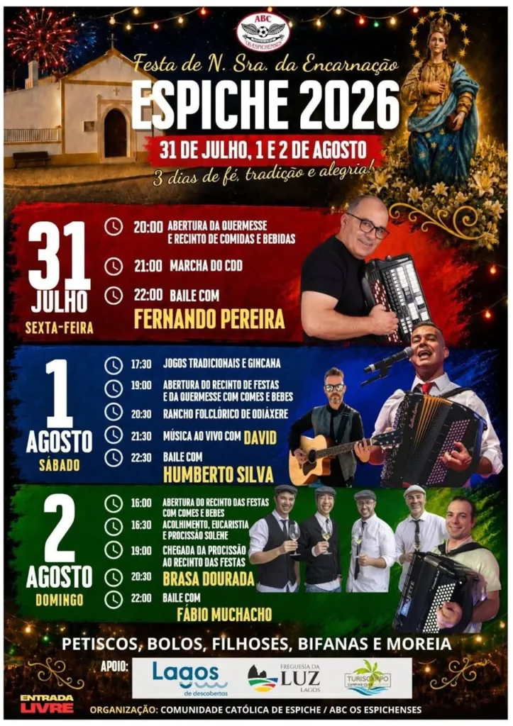 Festas de Espiche (Senhora da Encarnação) 2026