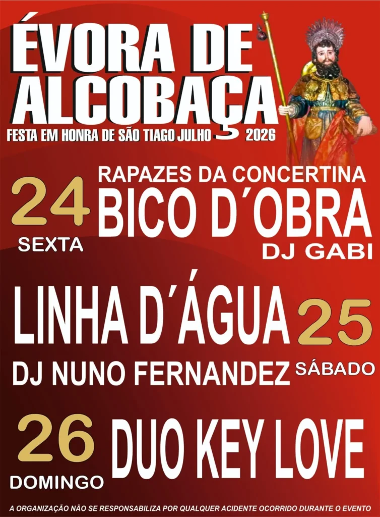 Festas de Évora de Alcobaça (São Tiago) 2026