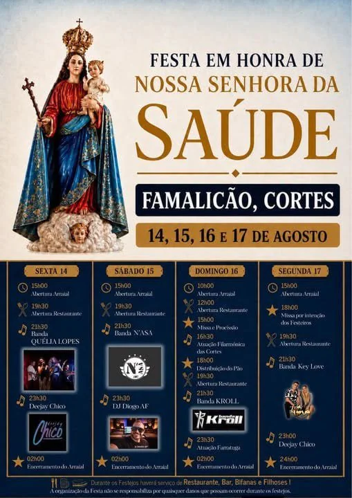 Festas de Famalicão, Cortes (Senhora da Saúde) 2026