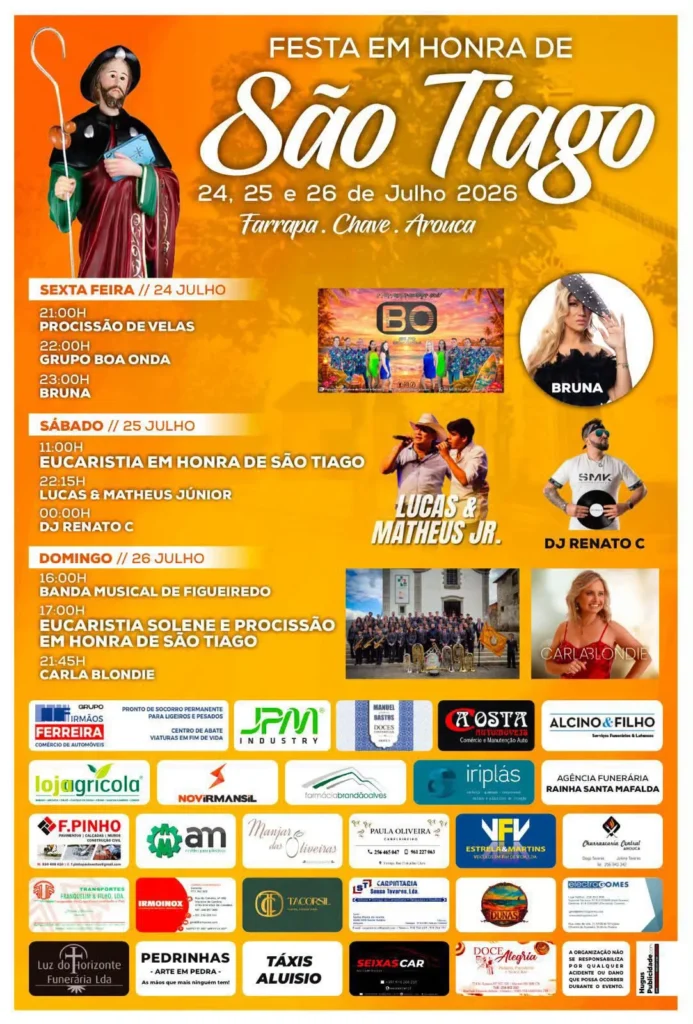 Festas da Farrapa, Arouca (São Tiago) 2026