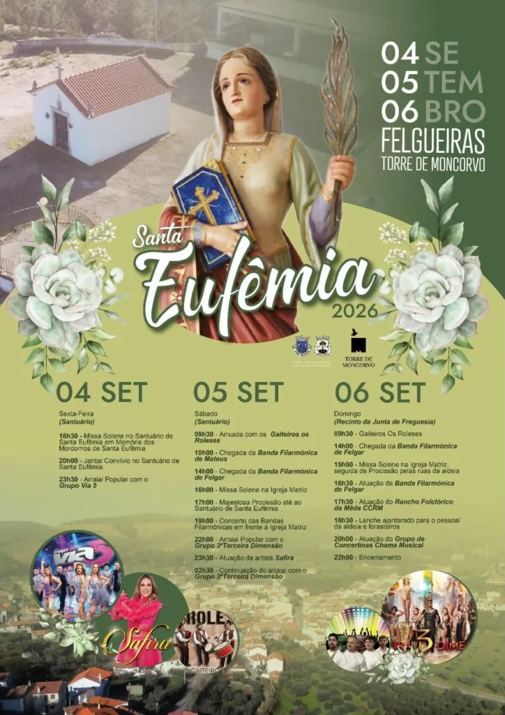 Festas de Felgueiras, Torre de Moncorvo (Santa Eufémia) 2026