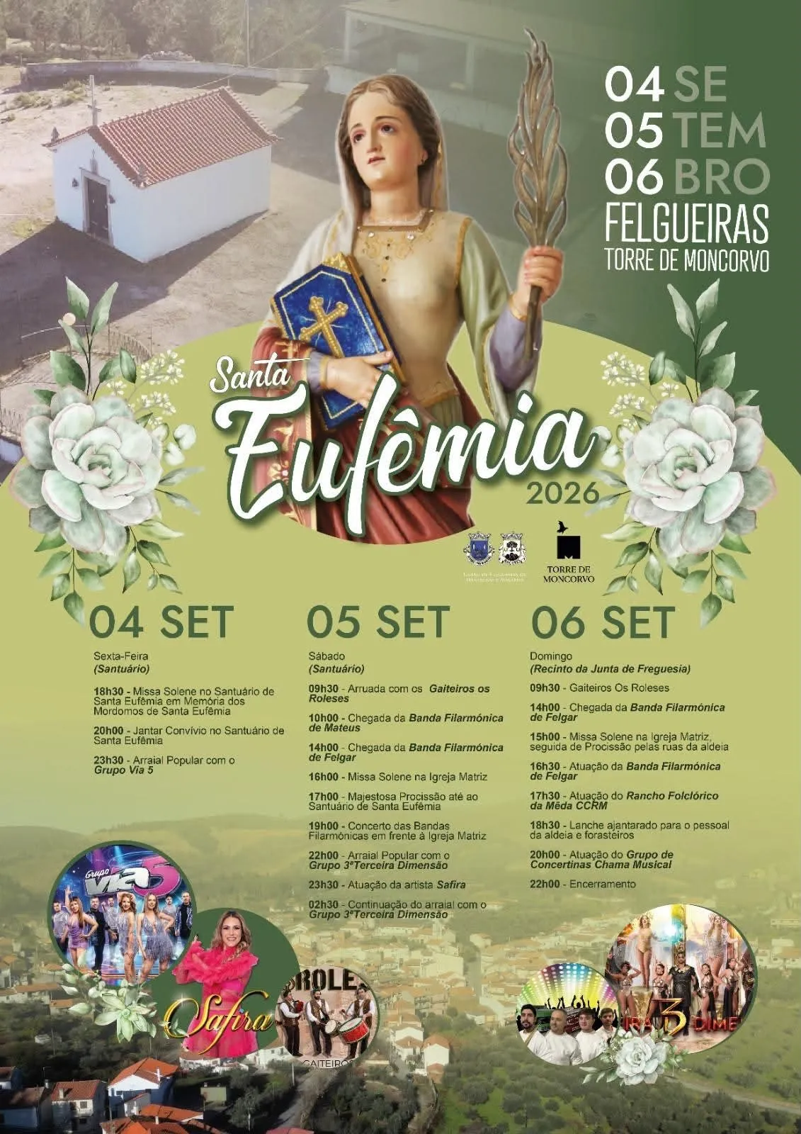 Festas de Felgueiras, Torre de Moncorvo (Santa Eufémia) 2026