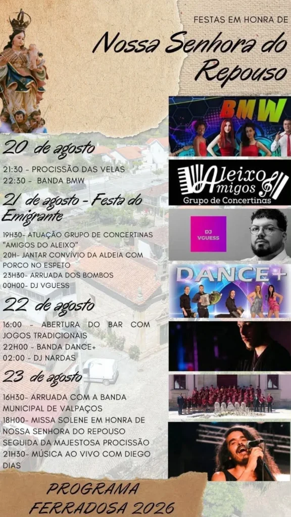 Festas da Ferradosa (Senhora do Repouso) 2026