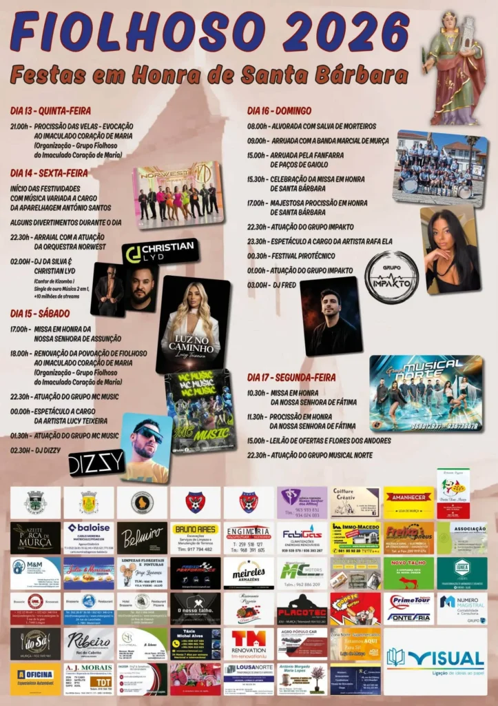 Festas de Fiolhoso (Santa Bárbara) 2026