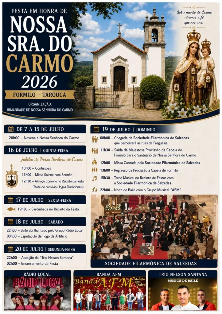 Festas de Formilo, Tarouca (Senhora do Carmo) 2026