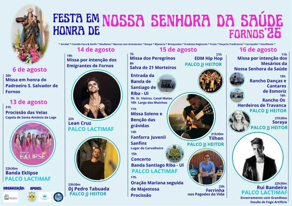 Festas de Fornos, Santa Maria da Feira (Senhora da Saúde) 2026