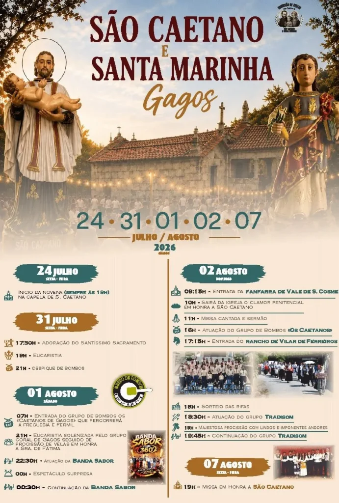 Festas de Gagos (São Caetano) 2026