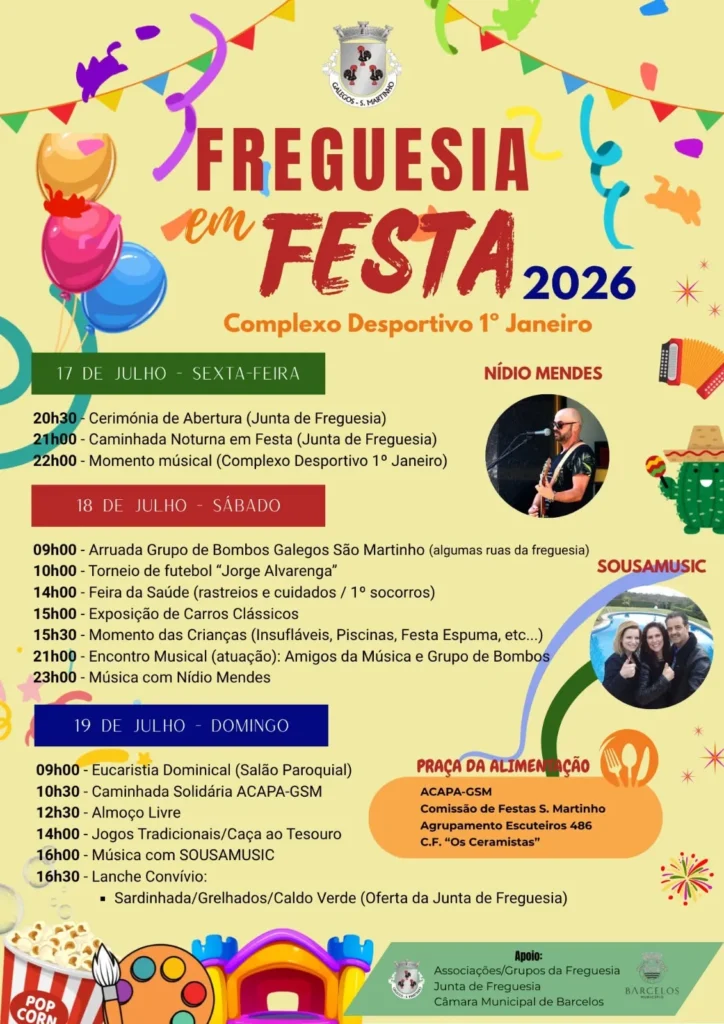 Festas de Galegos São Martinho, Barcelos 2026