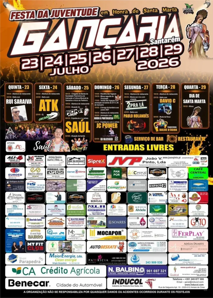 Festas da Gançaria, Santarém (Santa Marta) 2026