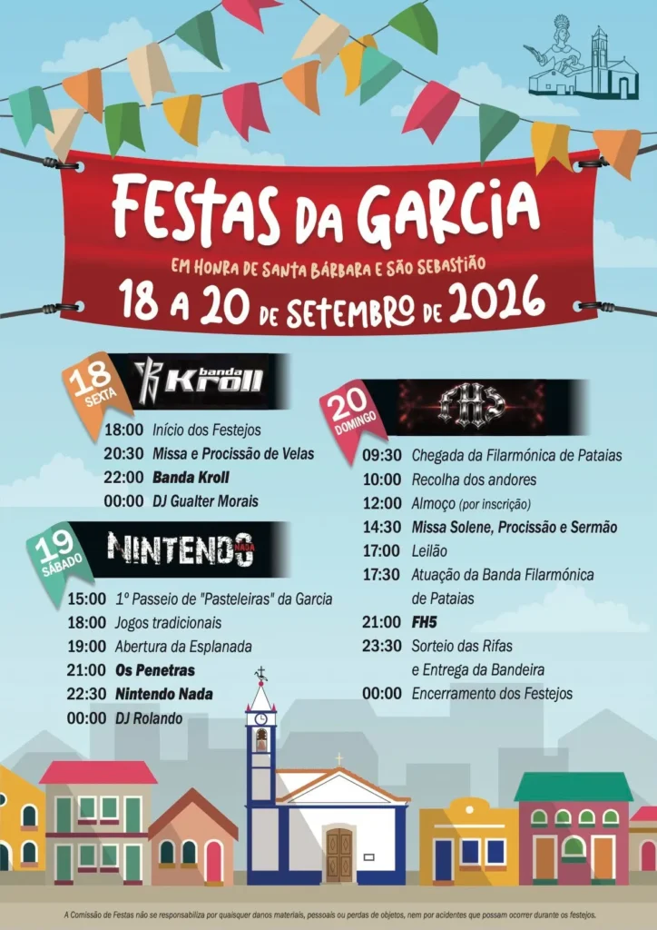 Festas da Garcia (Santa Bárbara) 2026