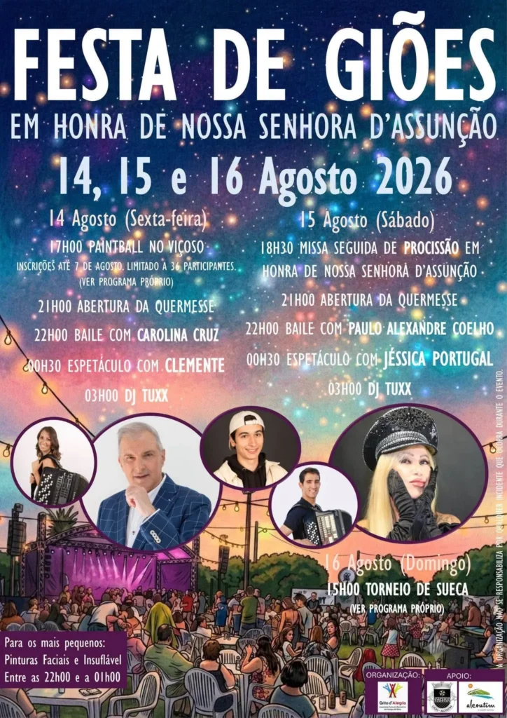 Festas de Giões (Senhora da Assunção) 2026