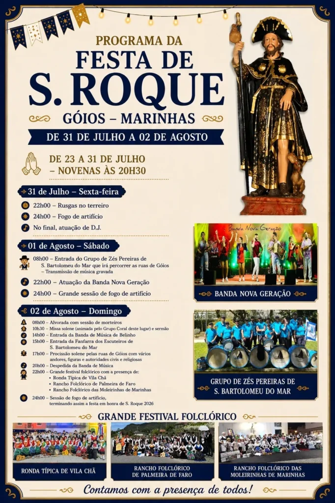 Festas de Goiós, Marinhas (São Roque) 2026