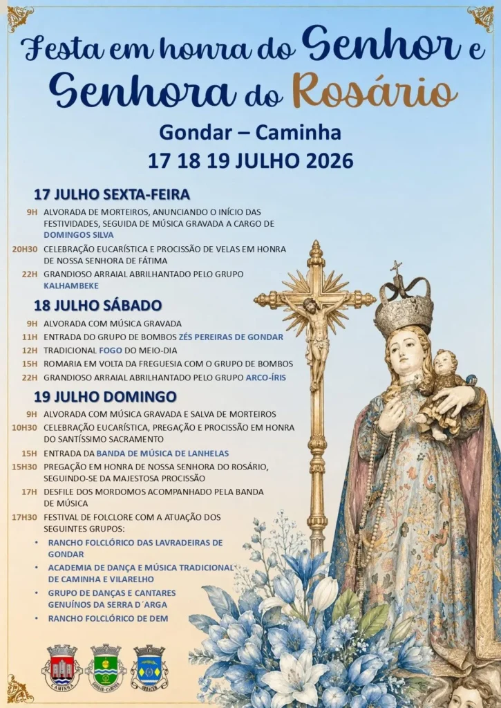 Festas de Gondar, Caminha (Senhora do Rosário) 2026