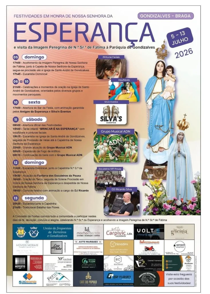 Festas de Gondizalves, Braga (Senhora da Esperança) 2026