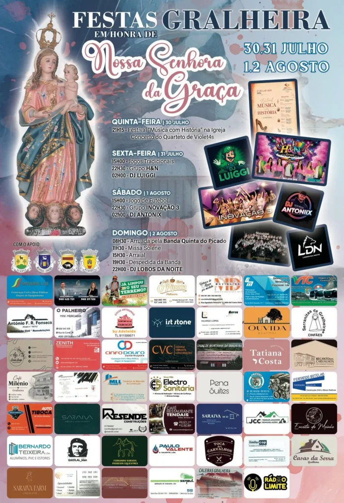 Festas da Gralheira (Senhora da Graça) 2026