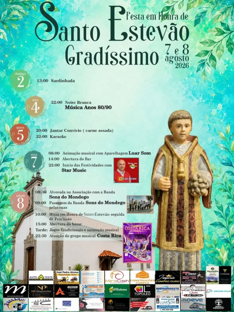 Festas de Gradíssimo, Macedo de Cavaleiros (Santo Estevão) 2026