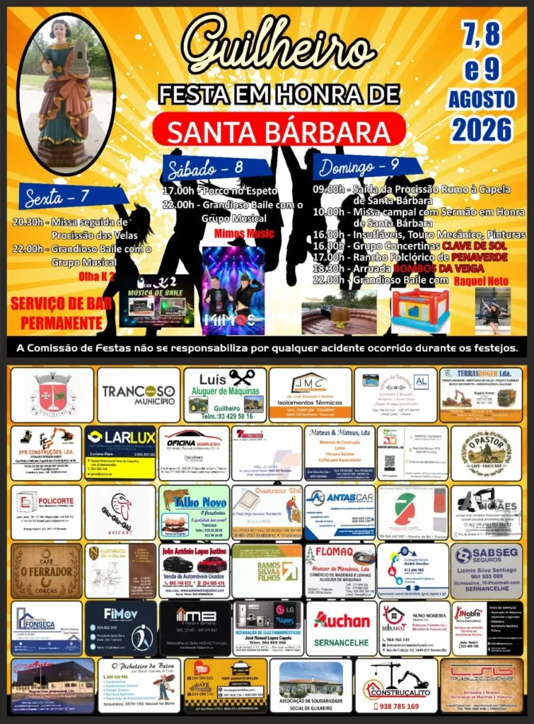 Festas de Guilheiro (Santa Bárbara) 2026