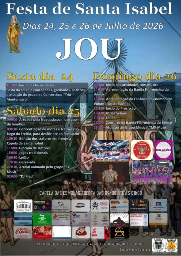Festas de Jou, Murça (Santa Isabel) 2026