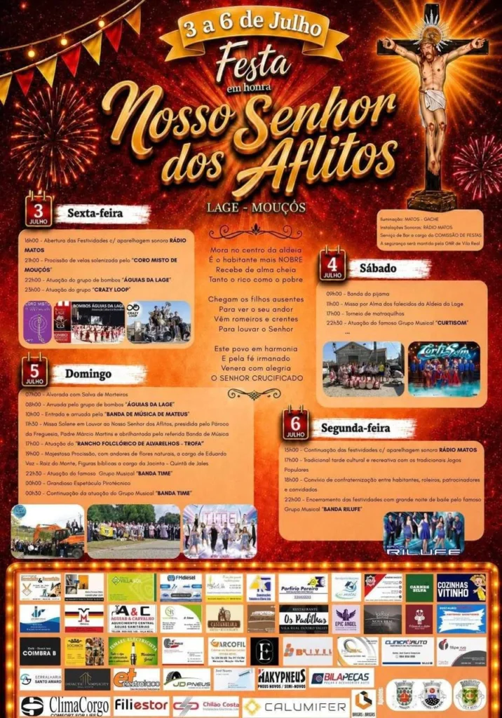 Festas de Lage, Mouçós (Senhor dos Aflitos) 2026