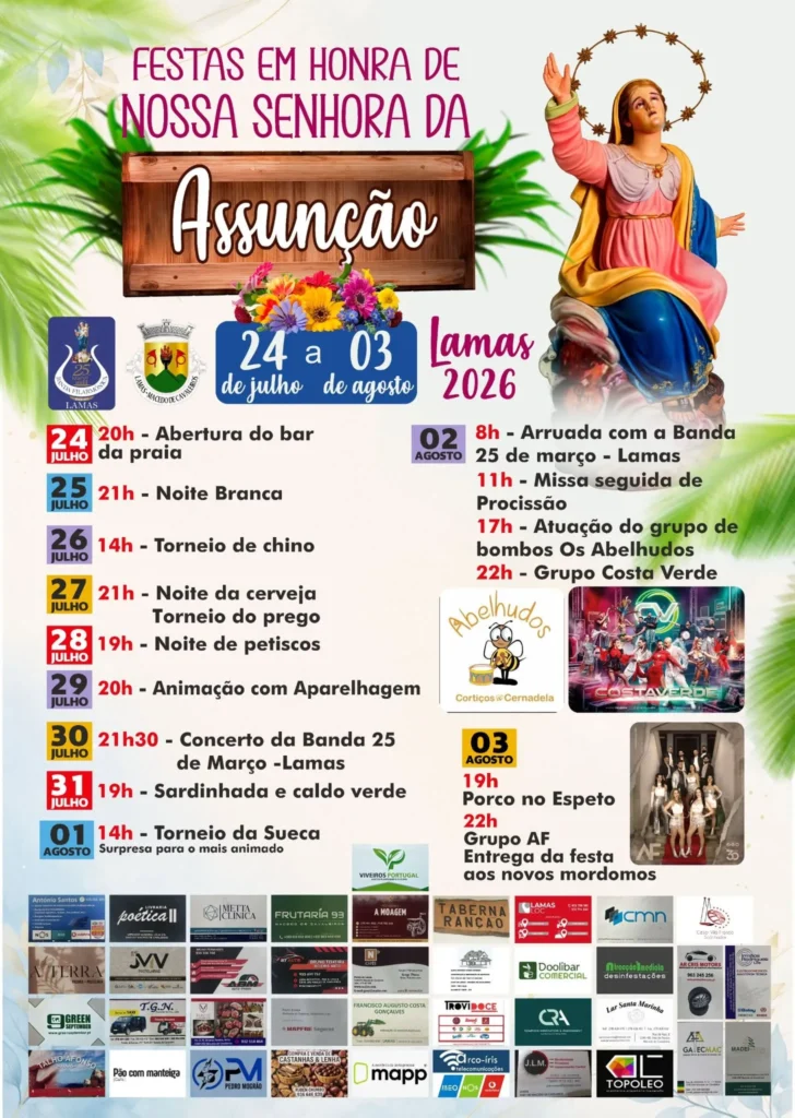 Festas de Lamas, Macedo de Cavaleiros (Senhora da Assunção) 2026