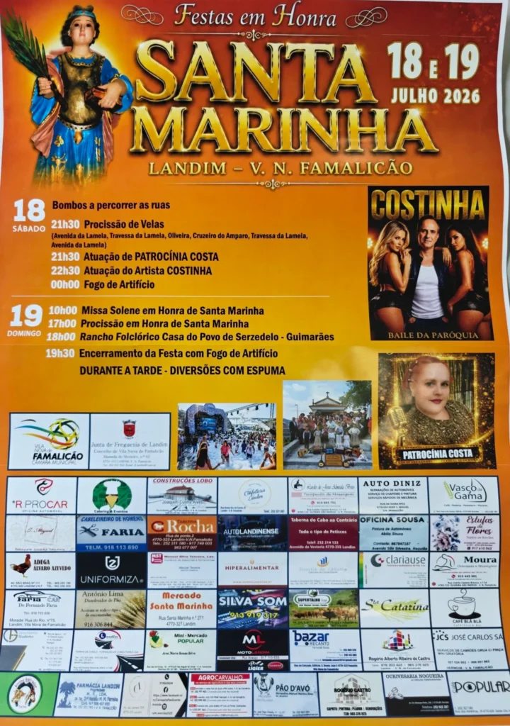 Festas de Landim, Vila Nova de Famalicão (Santa Marinha) 2026