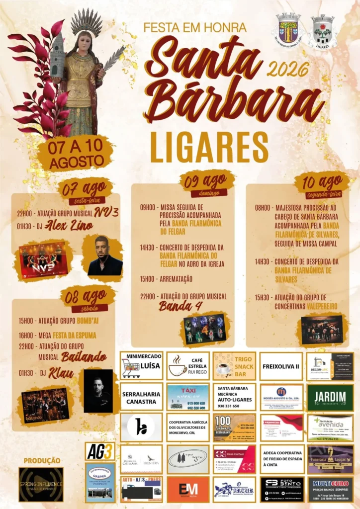 Festas de Ligares (Santa Bárbara) 2026