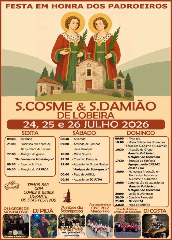 Festas de Lobeira (São Cosme) 2026 em Atães