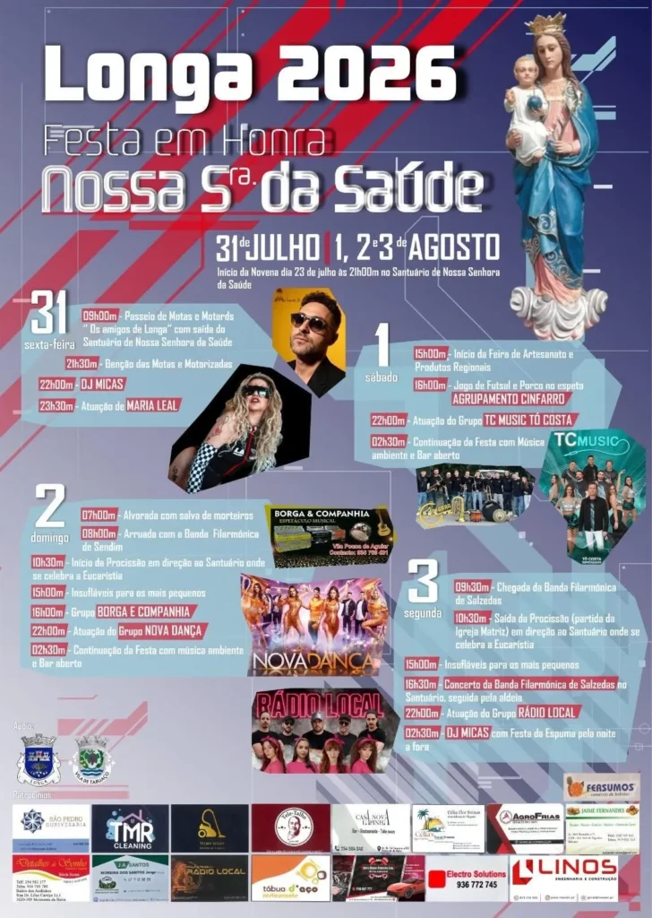Festas de Longa, Tabuaço (Senhora da Saúde) 2026