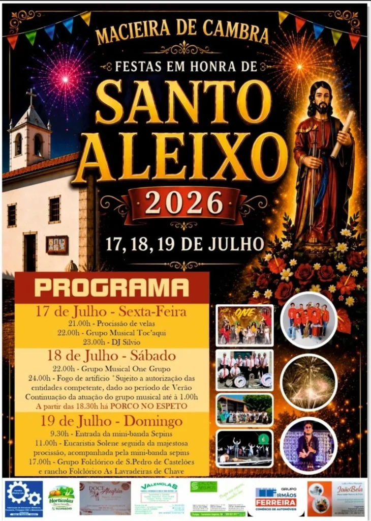 Festas de Macieira de Cambra (Santo Aleixo) 2026