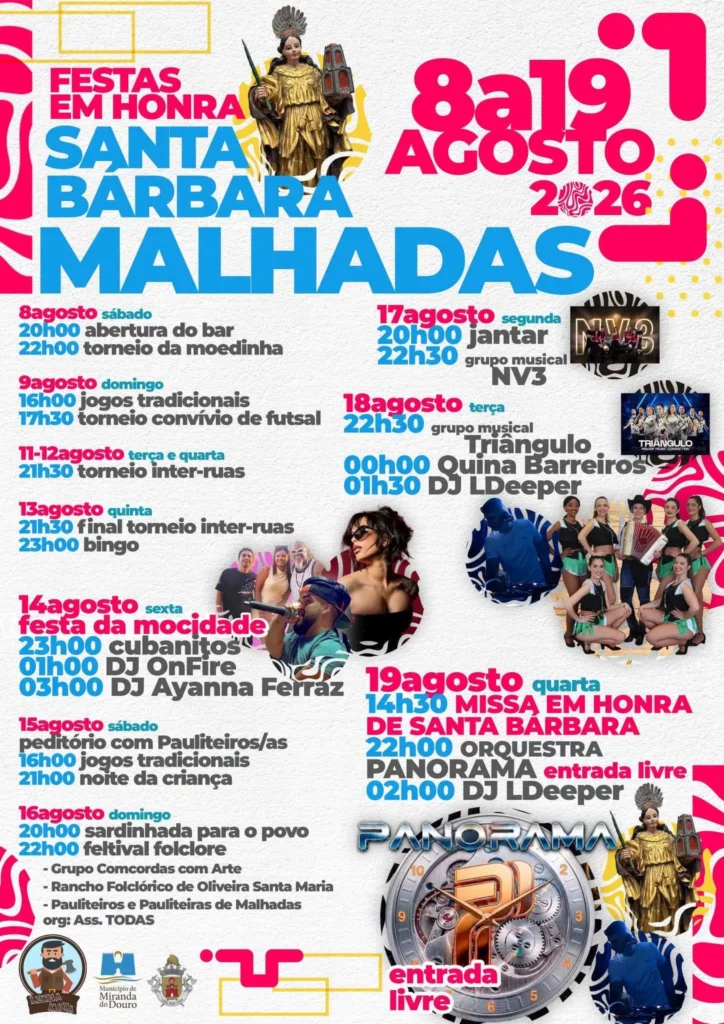 Festas de Malhadas, Miranda do Douro (Santa Bárbara) 2026