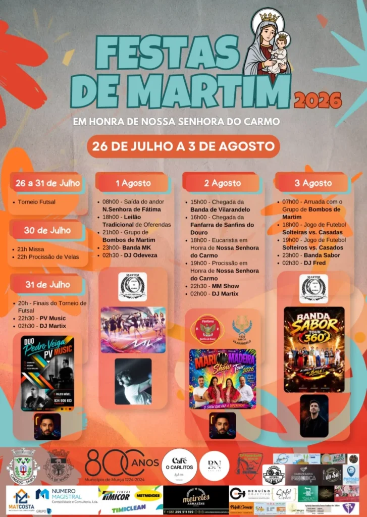 Festas de Martim, Murça (Senhora do Carmo) 2026