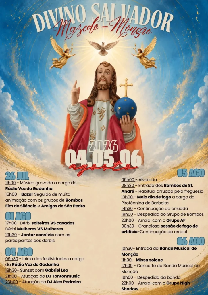 Festas de Mazedo, Monção (Divino Salvador) 2026