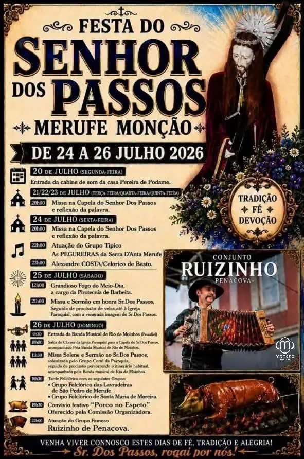 Festas de Merufe, Monção (Senhor dos Passos) 2026