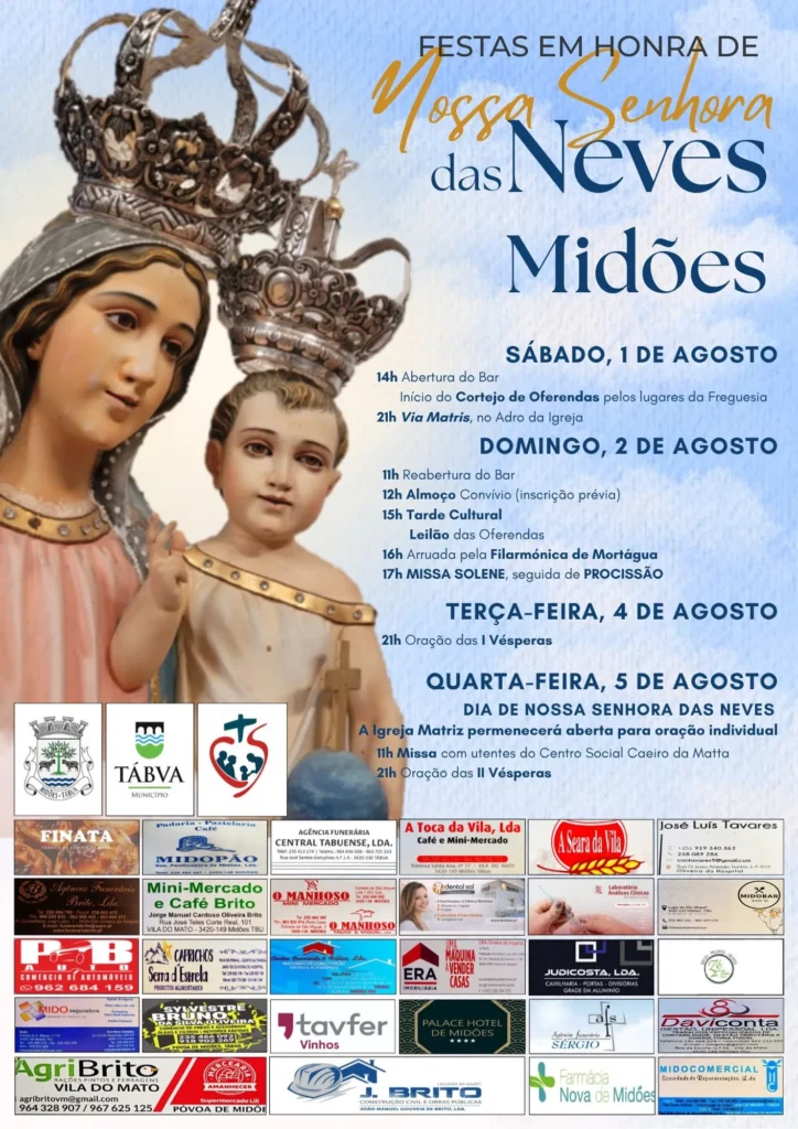 Festas de Midões, Tábua (Senhora das Neves) 2026