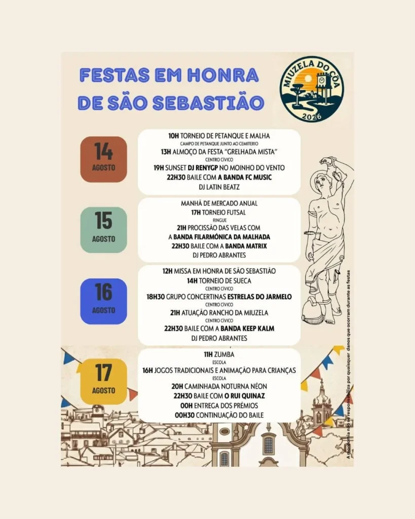 Festas de Miuzela do Côa (São Sebastião) 2026
