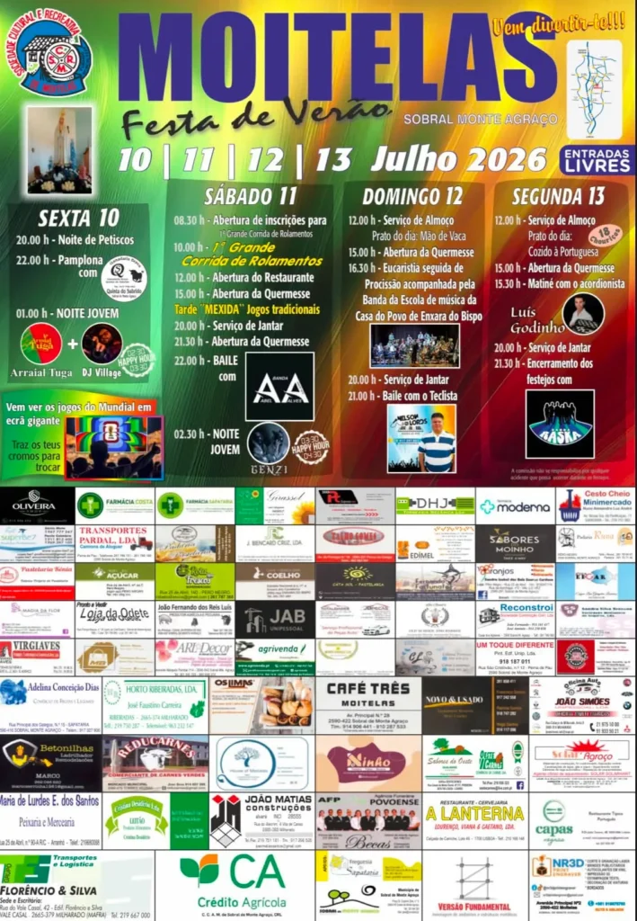 Festas de Moitelas, Sobral Monte Agraço 2026