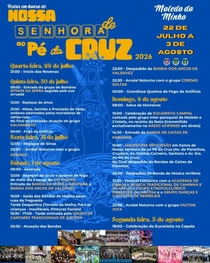 Festas de Moledo (Senhora de Pé da Cruz) 2026