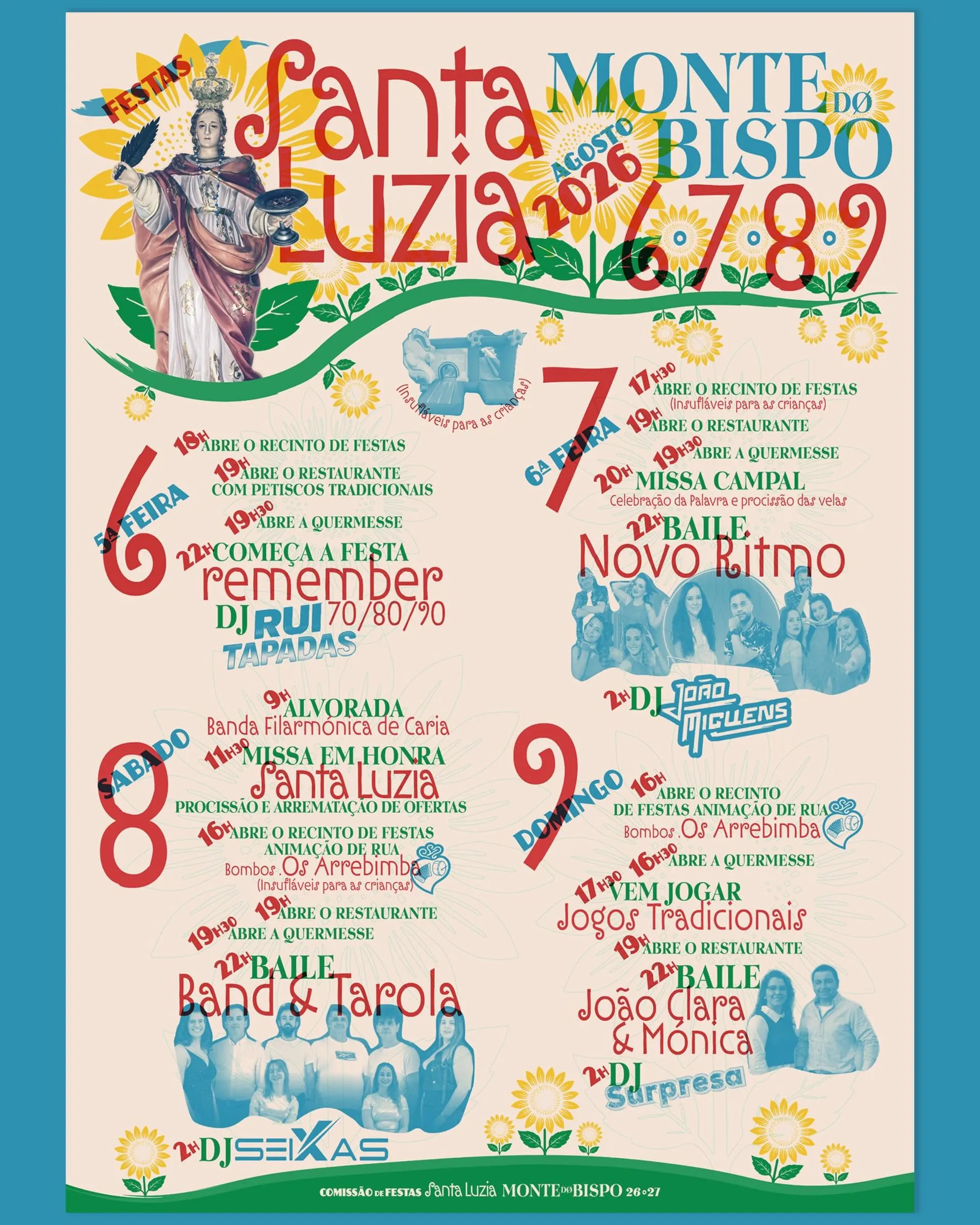Festas do Monte do Bispo (Santa Luzia) 2026