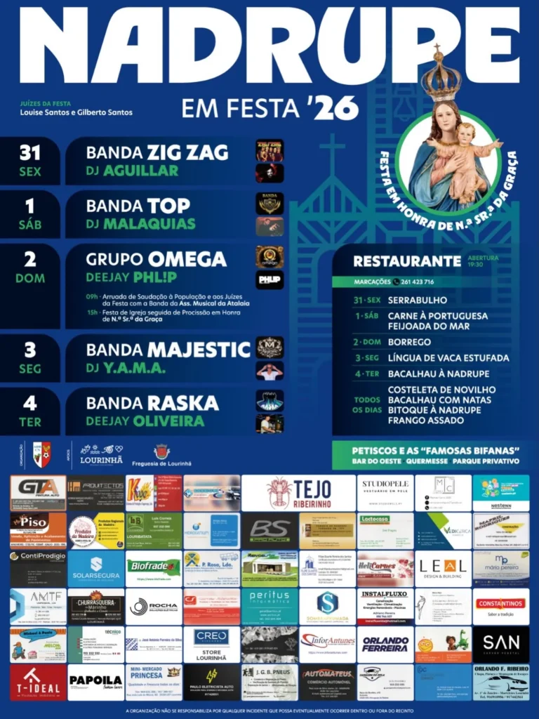Festas de Nadrupe (Senhora da Graça) 2026