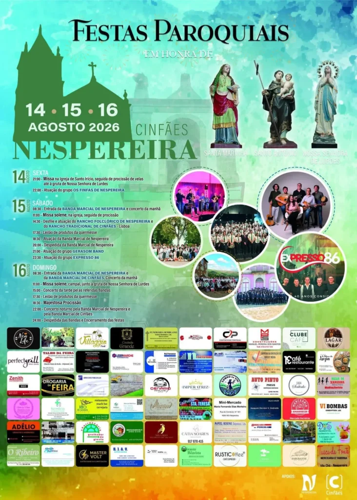 Festas de Nespereira, Cinfães (Santa Marinha) 2026