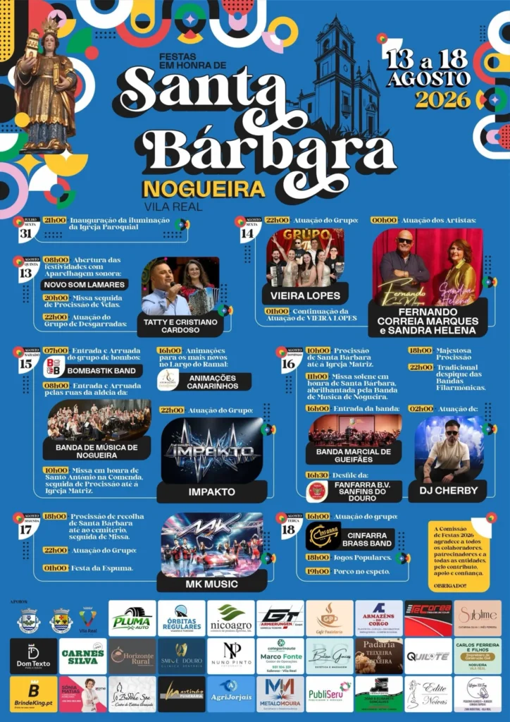 Festas de Nogueira, Vila Real (Santa Bárbara) 2026