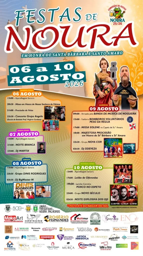 Festas de Noura (Santa Bárbara) 2026
