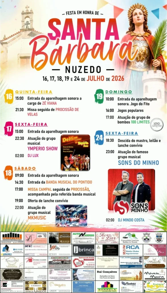 Festas de Nuzedo (Santa Bárbara) 2026