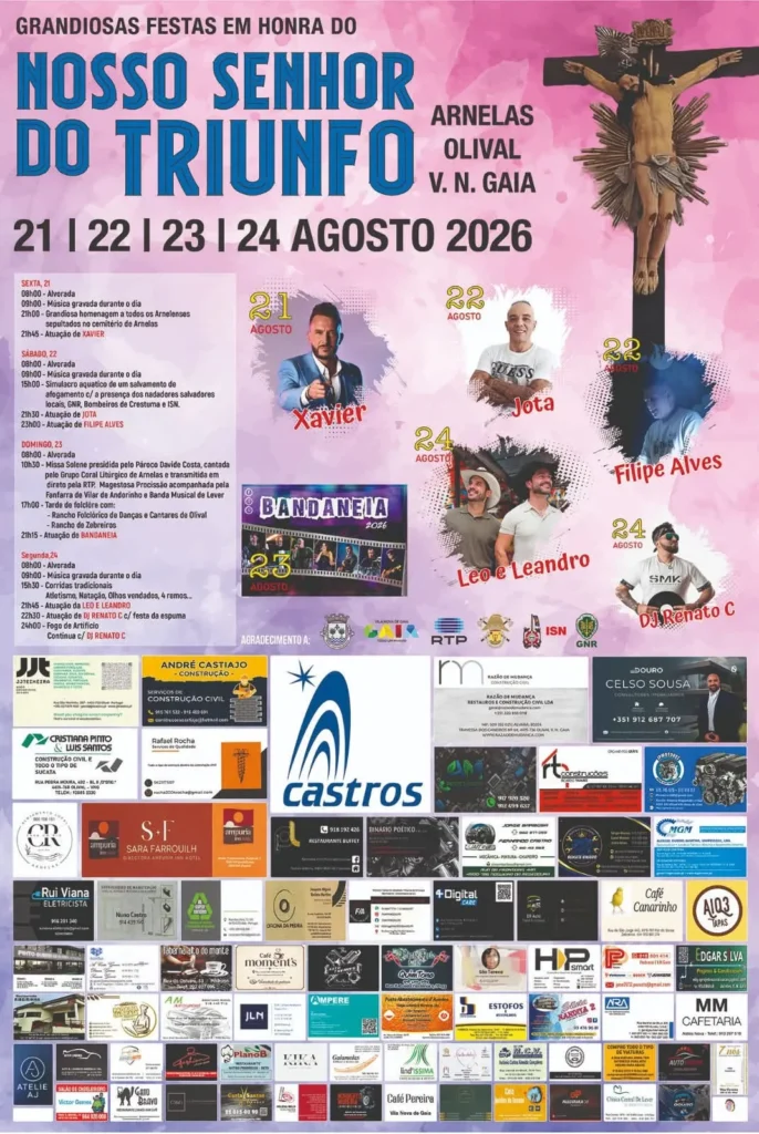 Festas de Arnelas, Olival (Senho do Triunfo) 2026