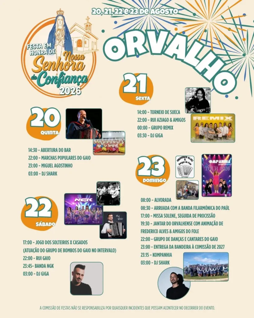 Festas de Orvalho (Senhora da Confiança) 2026