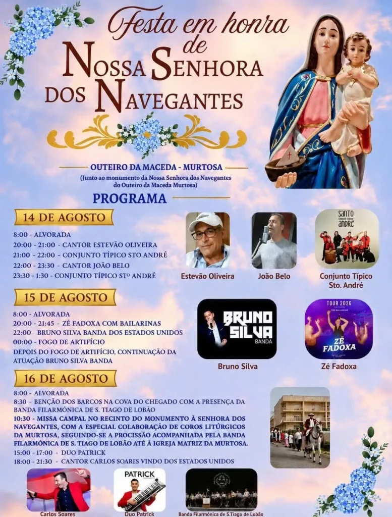Festas de Outeiro da Maceda, Murtosa (Senhora dos Navegantes) 2026