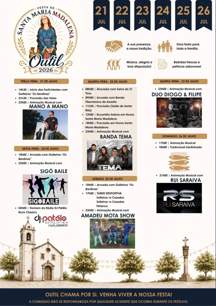 Festas de Outil (Santa Maria Madalena) 2026