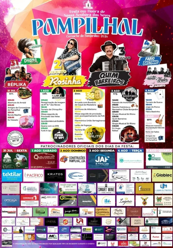 Festas de Pampilhal (Senhora das Neves) 2026