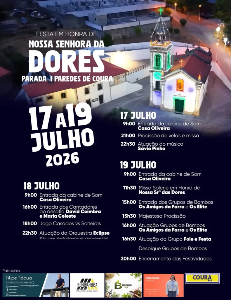 Festas de Parada, Paredes de Coura (Senhora da Dores) 2026