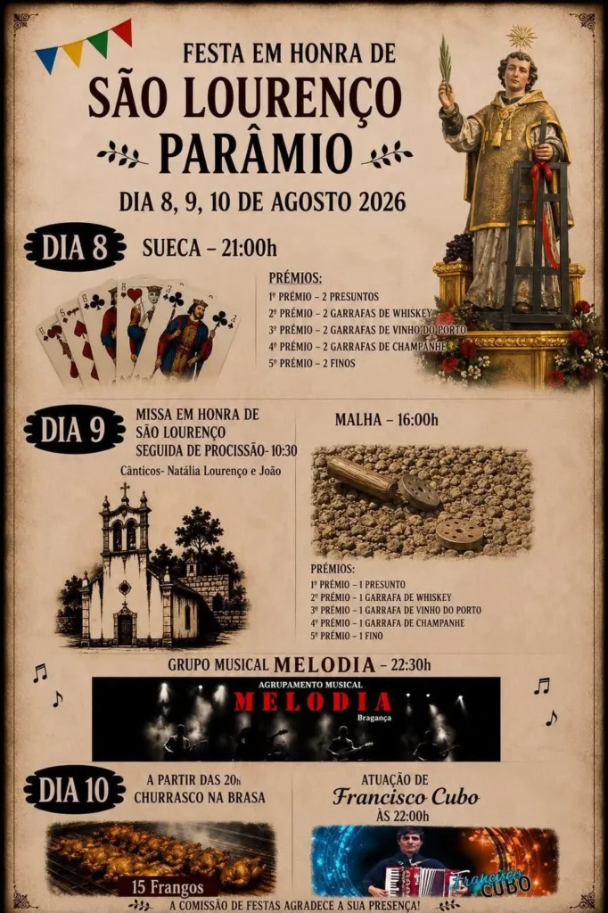Festas de Parâmio (São Lourenço) 2026